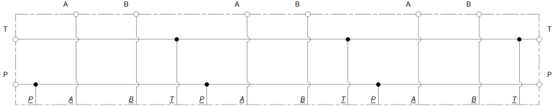 CETOP 3 THREE STATION MANIFOLD
