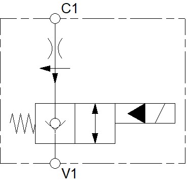 BANJO LOCK VALVE, NC, 8 LPM PCFC, G038, 12VDC