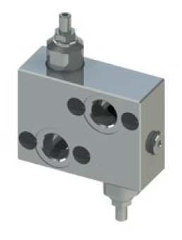 Hydrastore Motor Flange Mounted Double Cross Line Direct Acting Relief Valves - DCF & DCM - To Suit WS, WP & WR Motors - 40 lpm