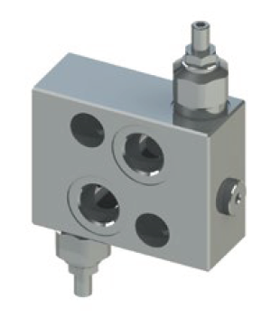 Hydrastore Motor Flange Mounted Double Cross Line Direct Acting Relief Valves - DCF & DCM - To Suit WS, WP & WR Motors - 40 lpm