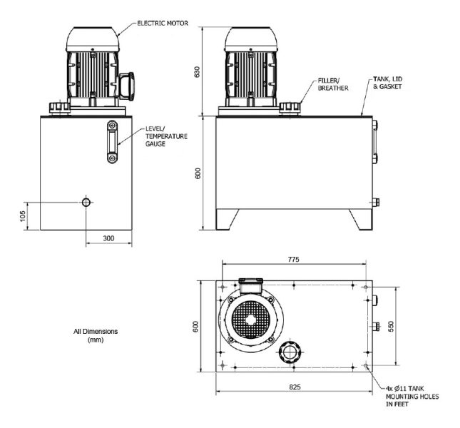 200 LTR TANK-116 BAR-102LPM POWERPACK